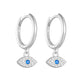 KFG Jewelry S925 Sterling Silver Evil Eye Dangle Earrings for Women Sterling Silver Dangle Earrings for Girls Hoop Earrings